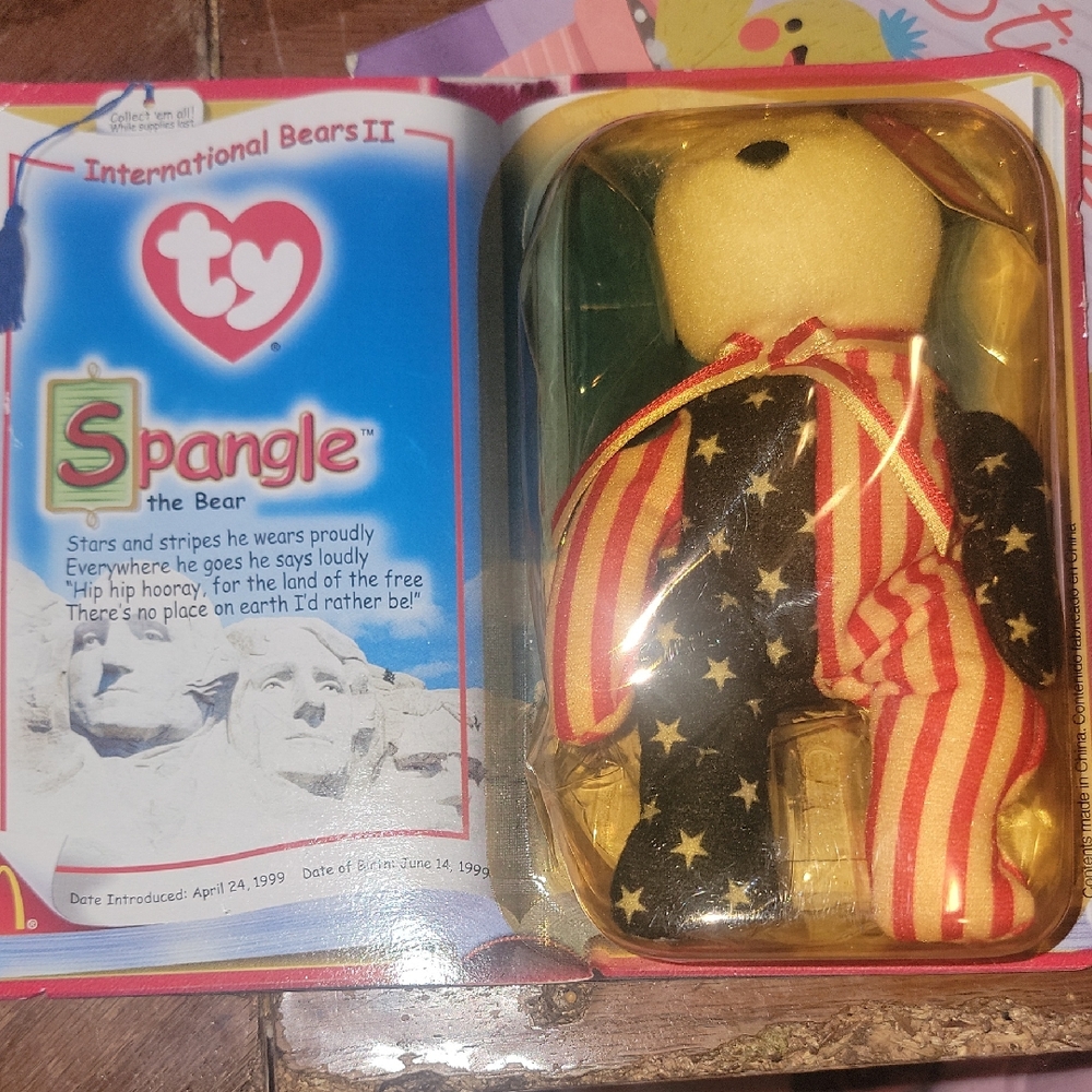 Ty Spangle Bear with Patriotic Colors